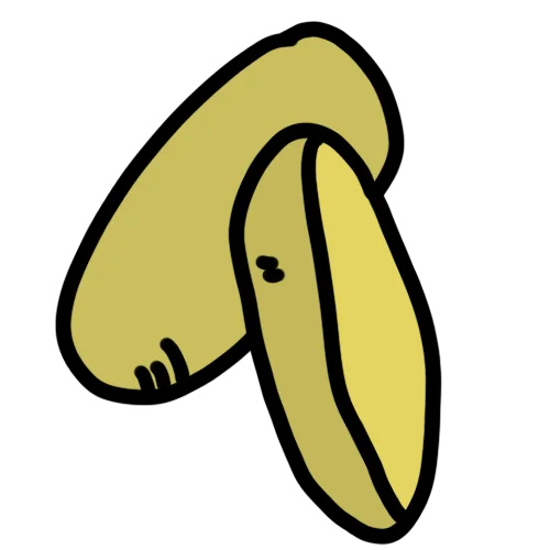 Icon mit Kartoffeln in gelb