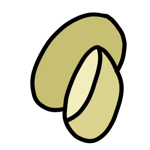 Icon mit Kartoffeln in hellerem gelb