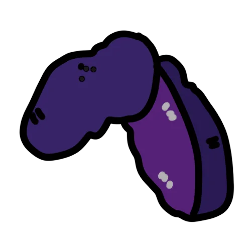 Icon mit Kartoffeln in lila