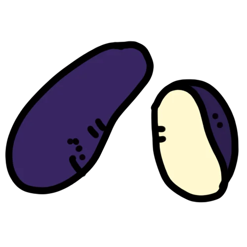 Icon mit Kartoffeln in lila