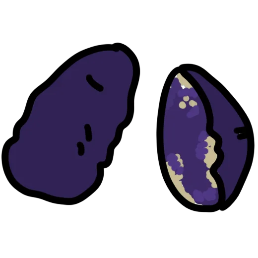 Icon mit Kartoffeln in lila